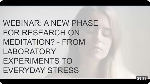 Webinar on recent meditation research